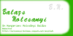 balazs molcsanyi business card